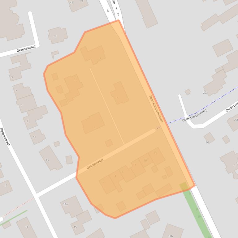 Kaart van postcodegebied 5751KD.