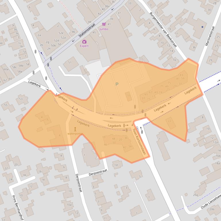 Kaart van postcodegebied 5751KG.