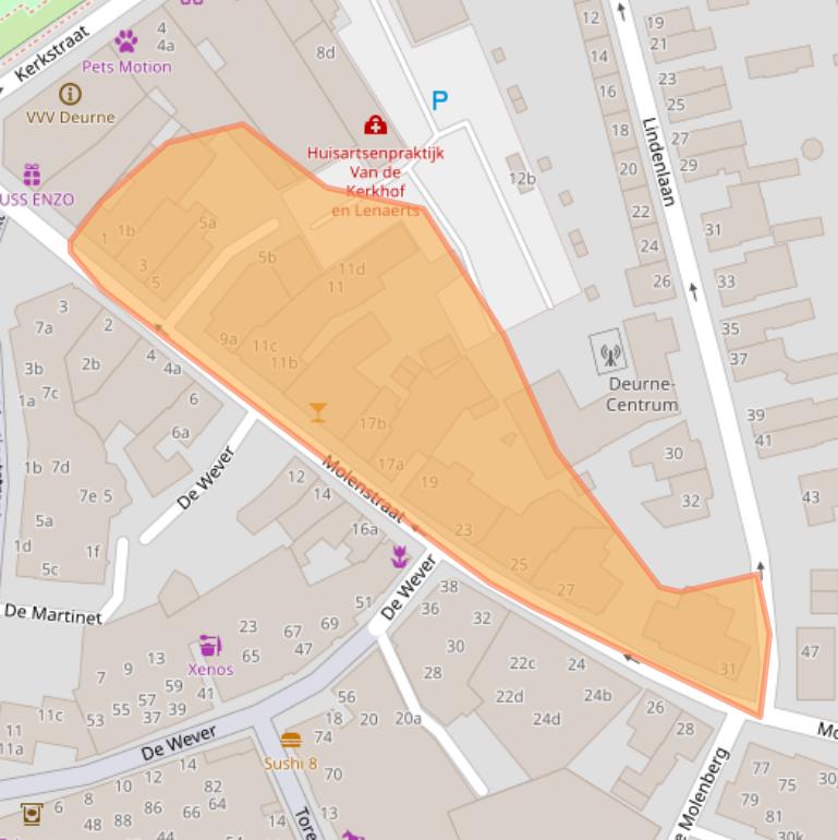 Kaart van postcodegebied 5751LA.