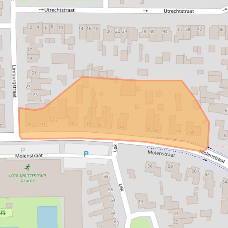 Kaart van postcodegebied 5751LC.