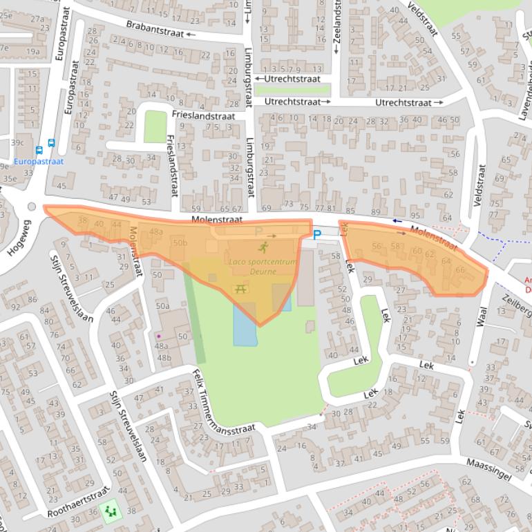 Kaart van postcodegebied 5751LE.