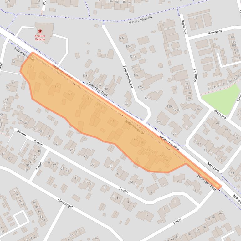 Kaart van postcodegebied 5751LK.