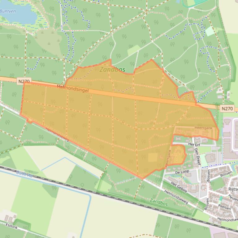 Kaart van postcodegebied 5751NP.