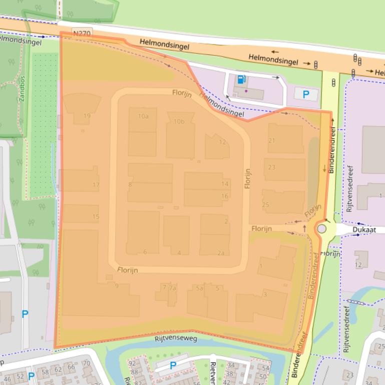Kaart van postcodegebied 5751PC.