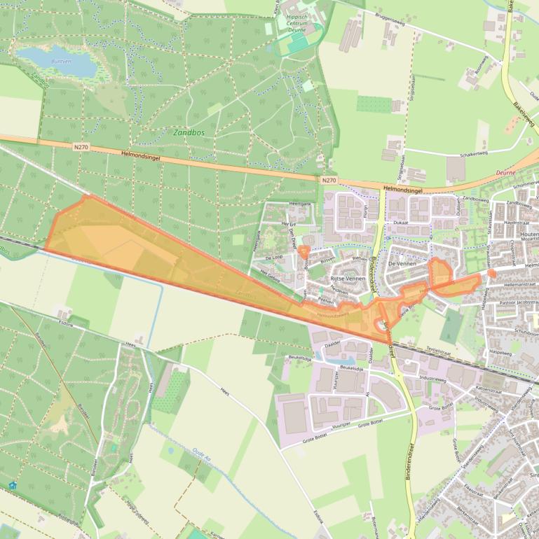 Kaart van postcodegebied 5751PH.