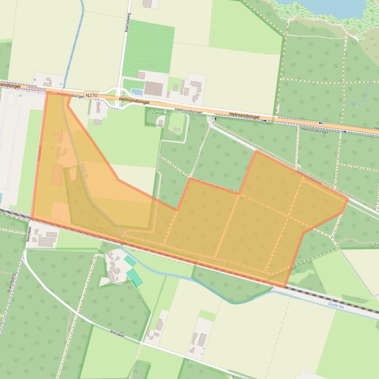 Kaart van postcodegebied 5751PJ.