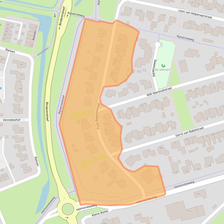 Kaart van postcodegebied 5751PN.