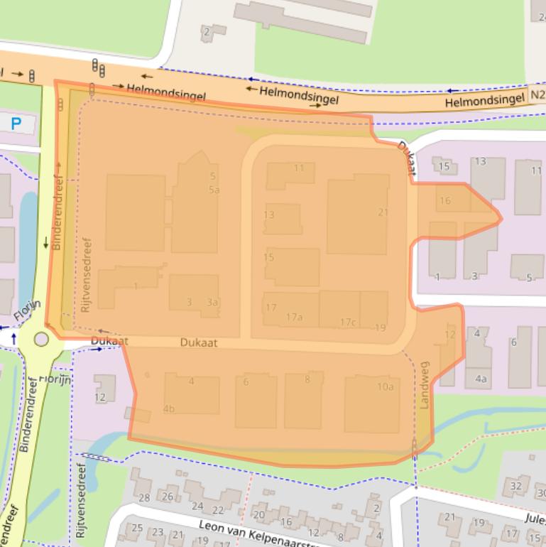 Kaart van postcodegebied 5751PW.