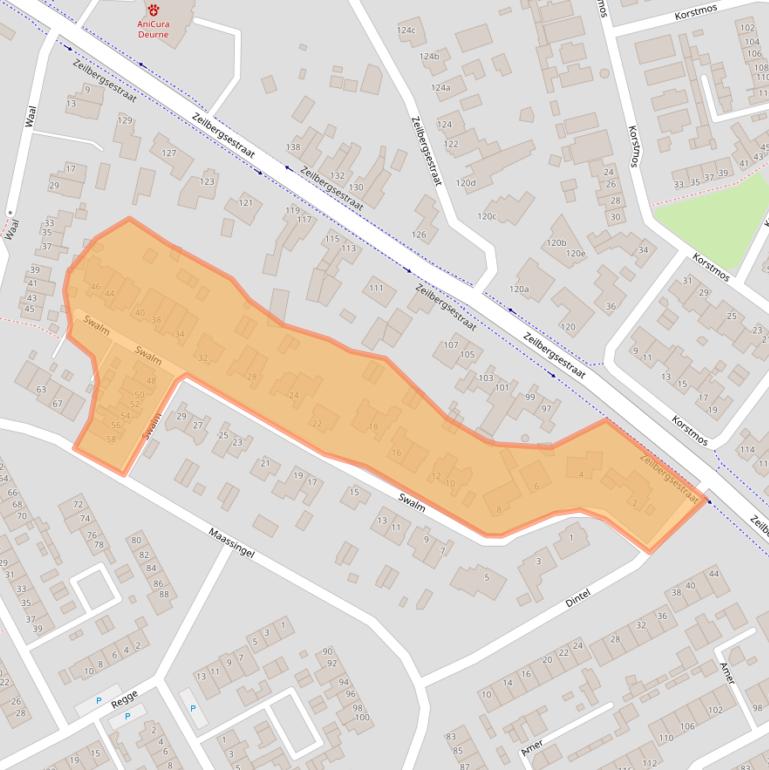 Kaart van postcodegebied 5751VE.