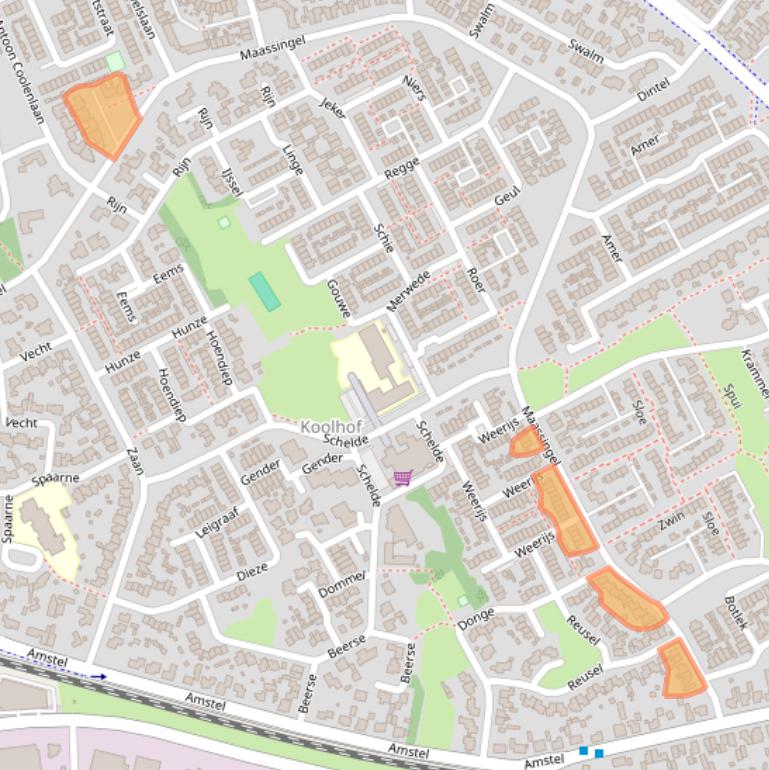 Kaart van postcodegebied 5751VS.