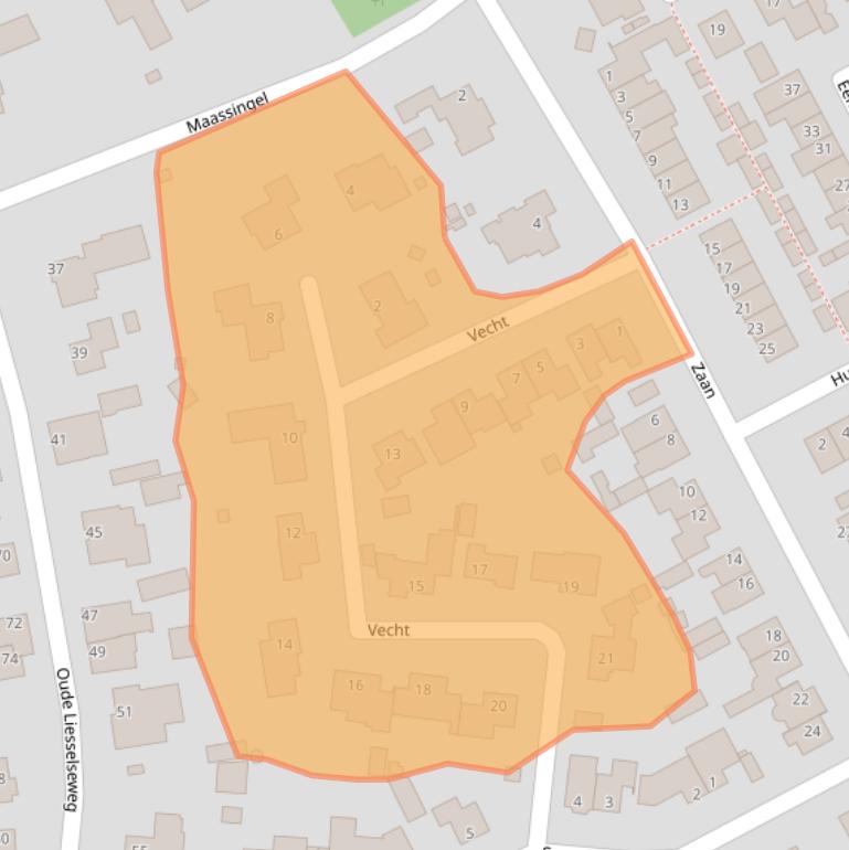 Kaart van postcodegebied 5751WH.