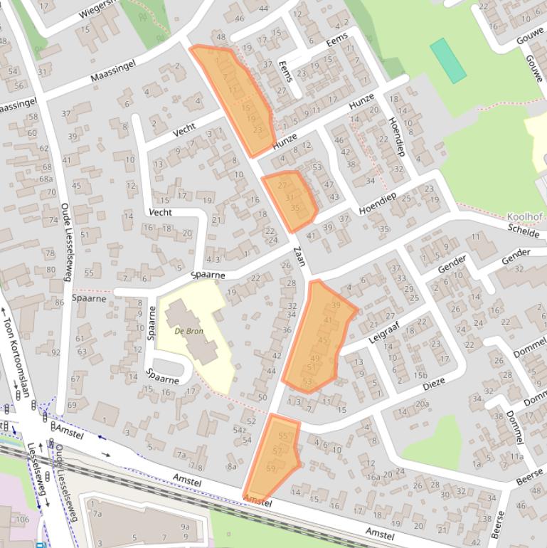 Kaart van postcodegebied 5751XG.