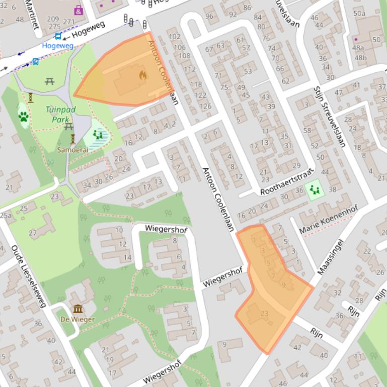 Kaart van postcodegebied 5751XM.