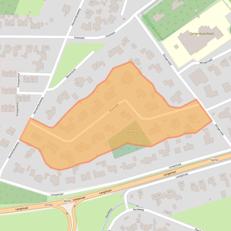 Kaart van postcodegebied 5752AC.