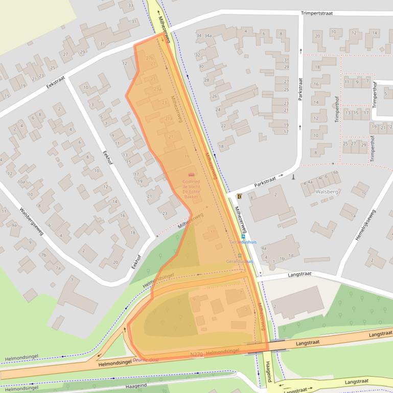 Kaart van postcodegebied 5752BA.