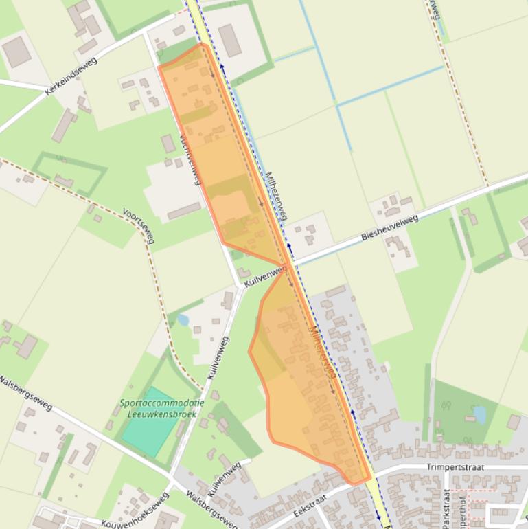 Kaart van postcodegebied 5752BB.