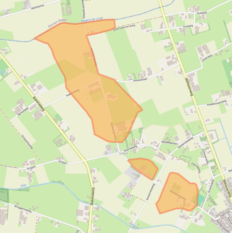 Kaart van postcodegebied 5752PA.