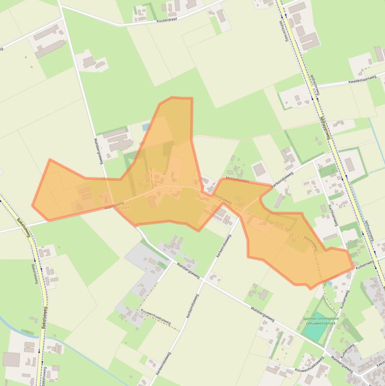 Kaart van postcodegebied 5752PG.