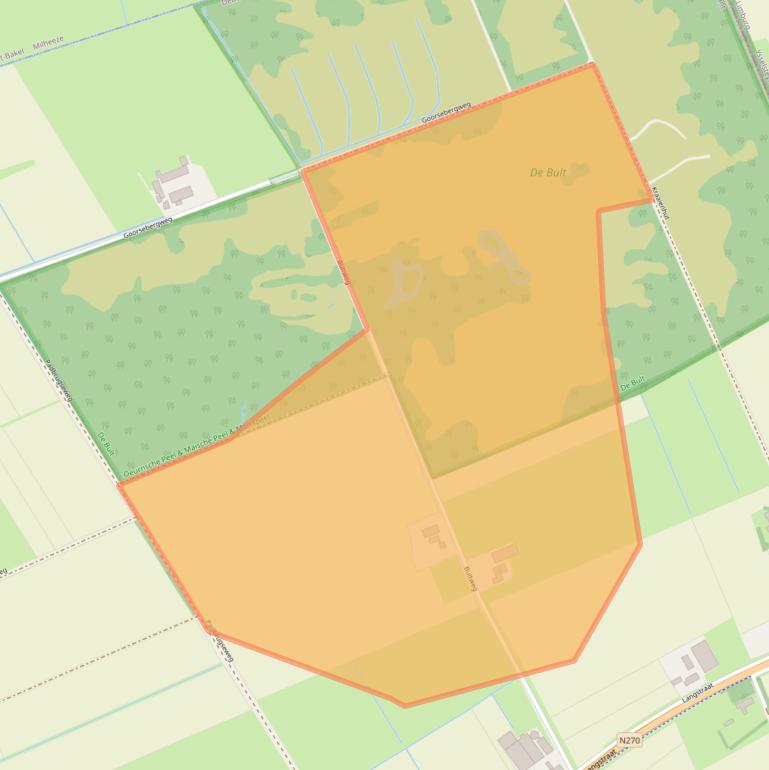 Kaart van postcodegebied 5752RN.