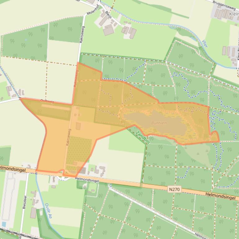 Kaart van postcodegebied 5752RV.
