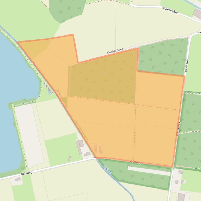 Kaart van postcodegebied 5752RW.