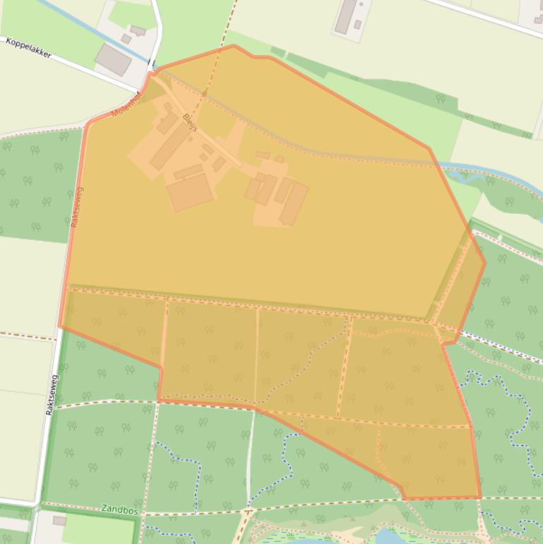 Kaart van postcodegebied 5752RX.