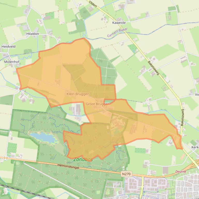 Kaart van postcodegebied 5752SC.