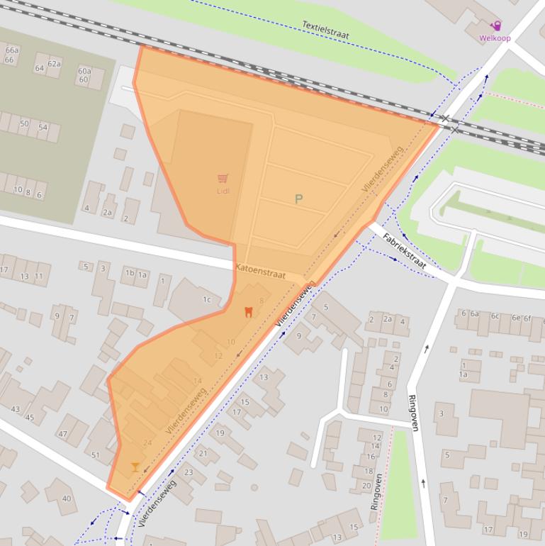 Kaart van postcodegebied 5753AD.