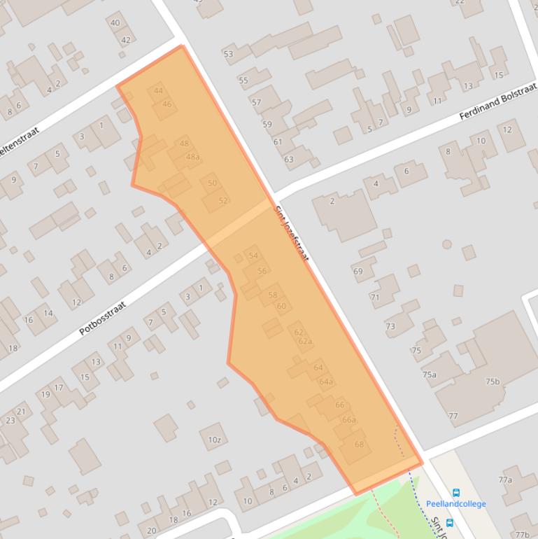 Kaart van postcodegebied 5753AW.