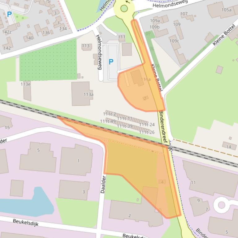 Kaart van postcodegebied 5753BZ.