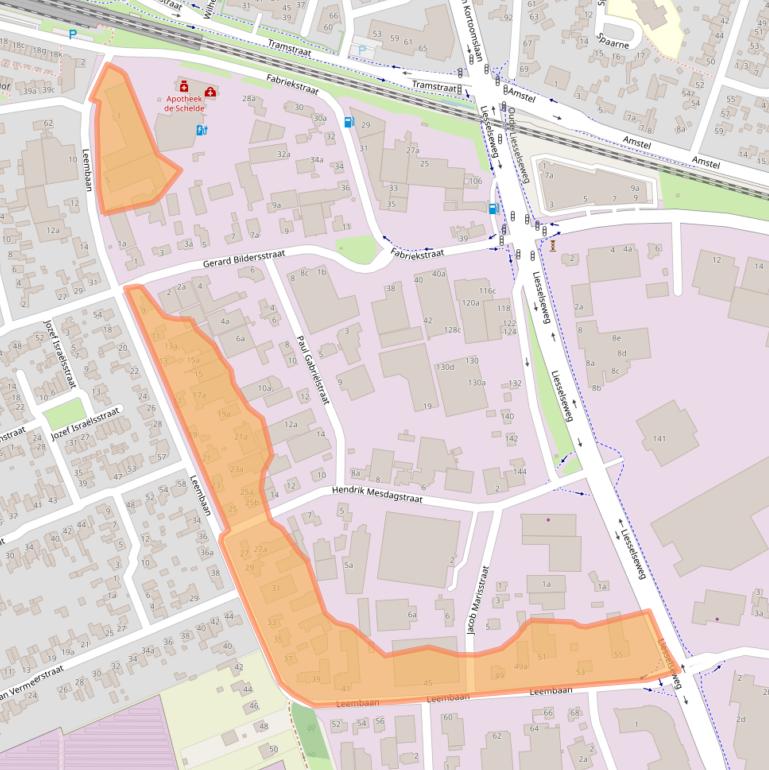 Kaart van postcodegebied 5753CW.