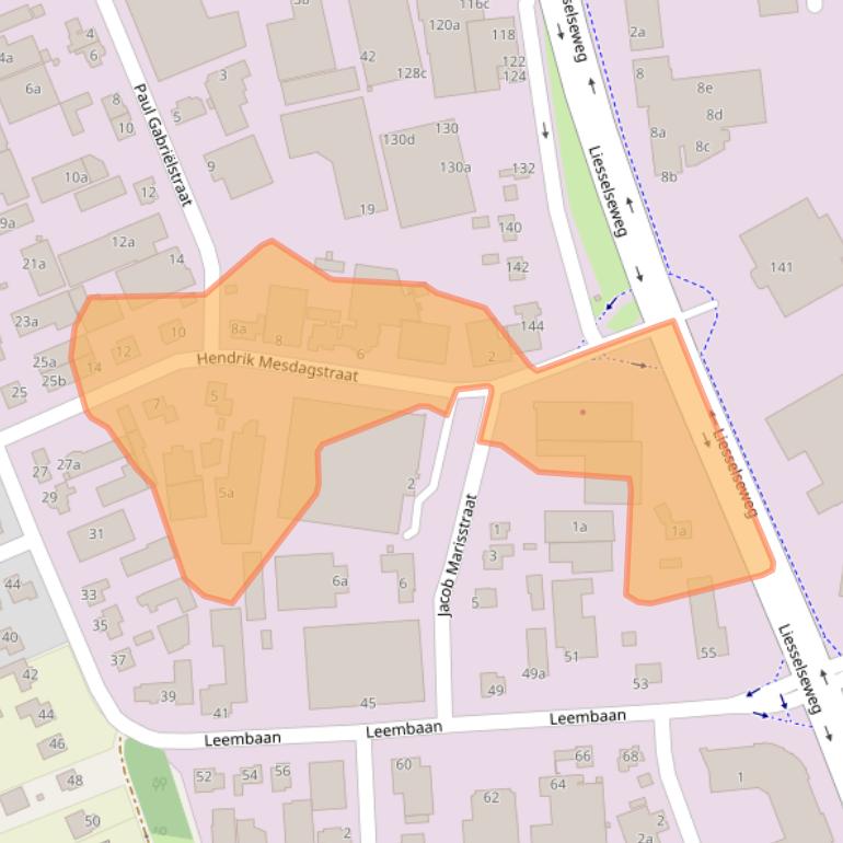 Kaart van postcodegebied 5753DA.