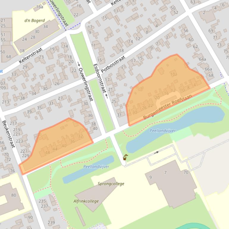 Kaart van postcodegebied 5753GZ.