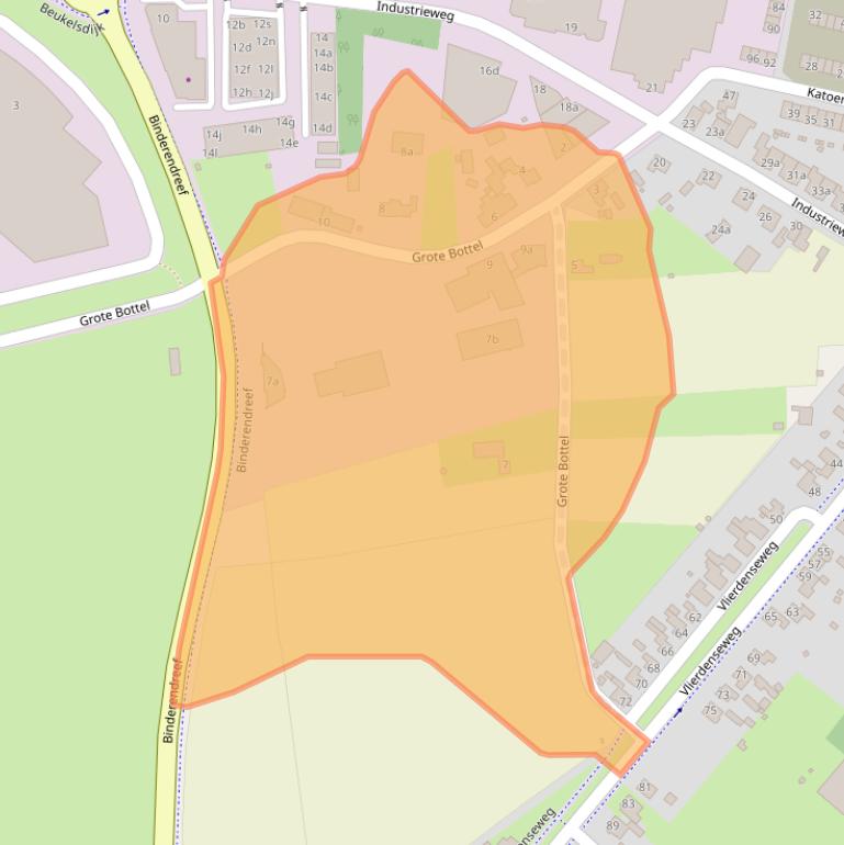 Kaart van postcodegebied 5753PE.