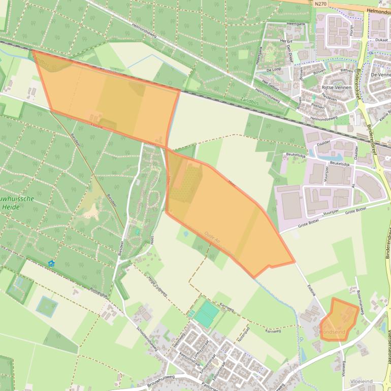 Kaart van postcodegebied 5753PH.