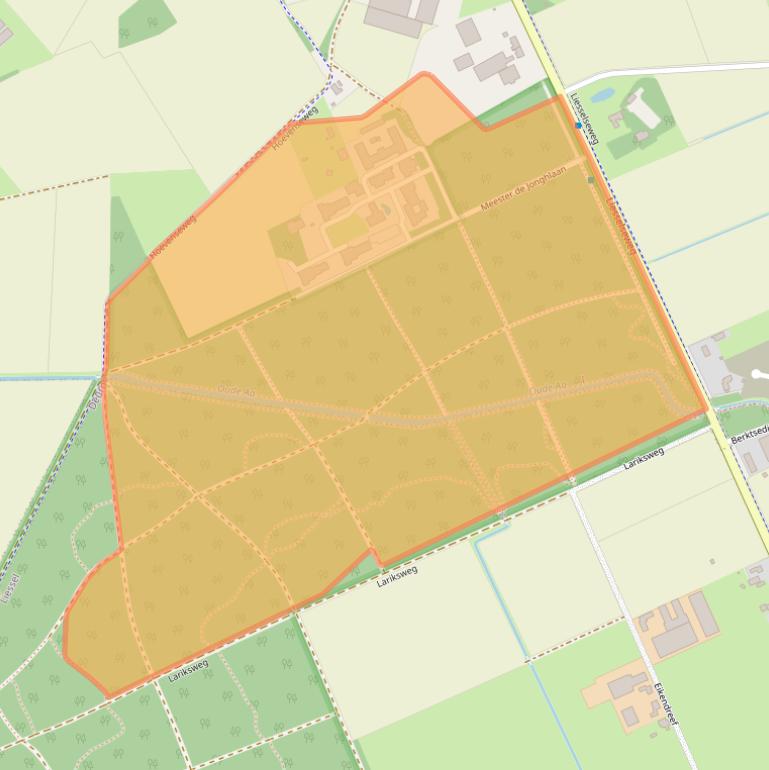 Kaart van postcodegebied 5753RR.