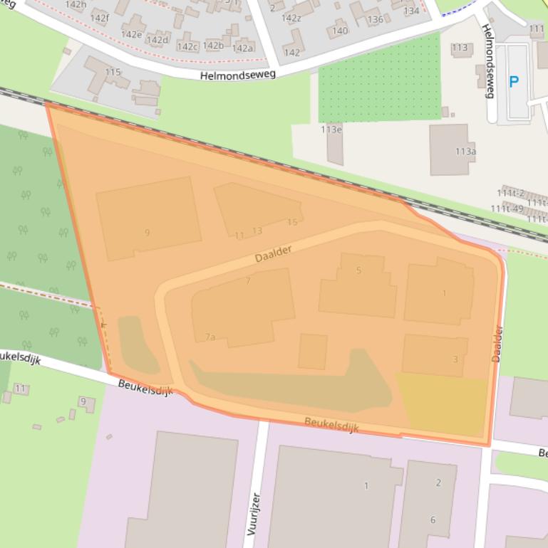 Kaart van postcodegebied 5753SZ.