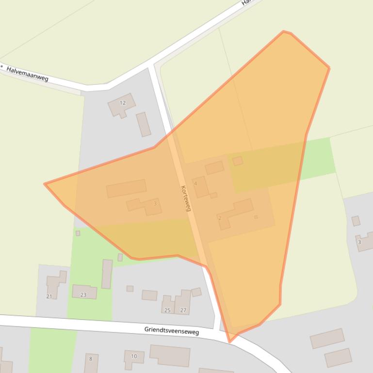 Kaart van postcodegebied 5754AC.