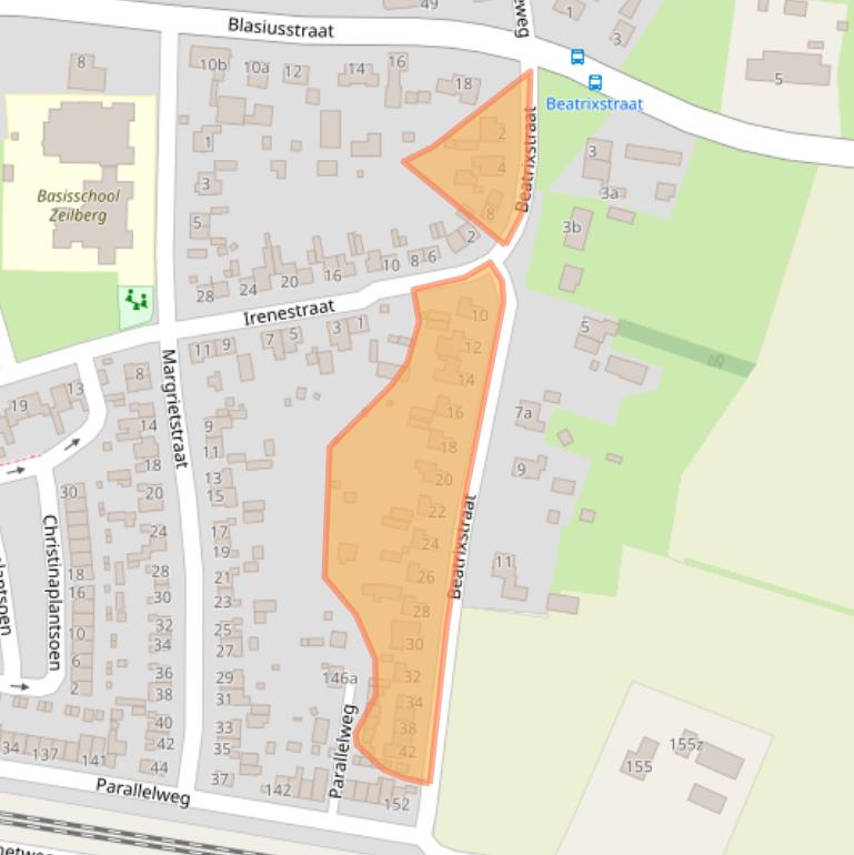 Kaart van postcodegebied 5754AE.