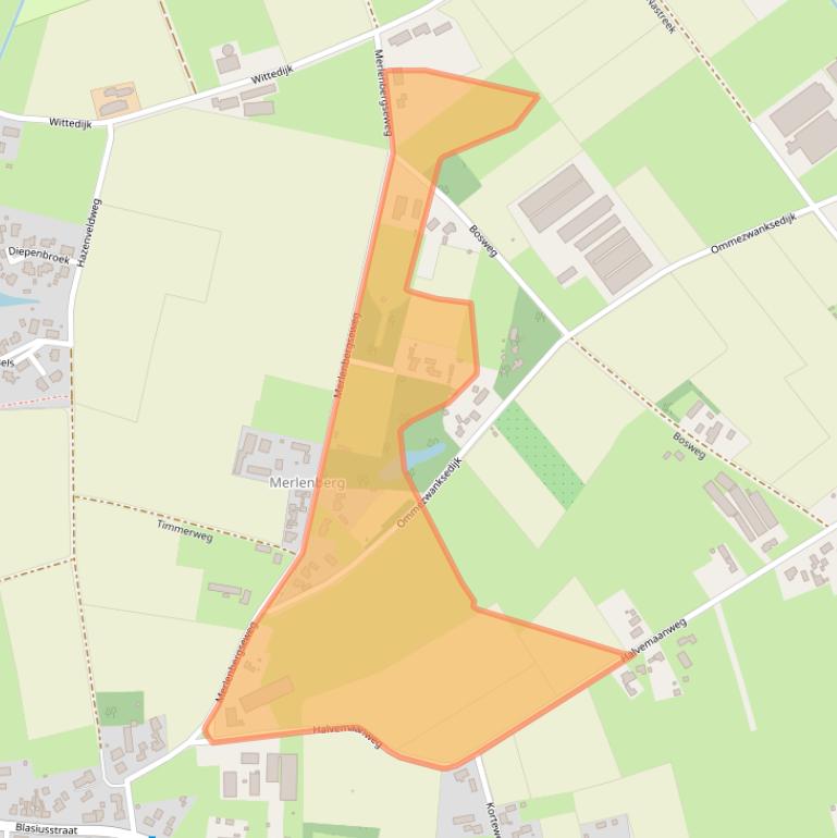 Kaart van postcodegebied 5754AX.