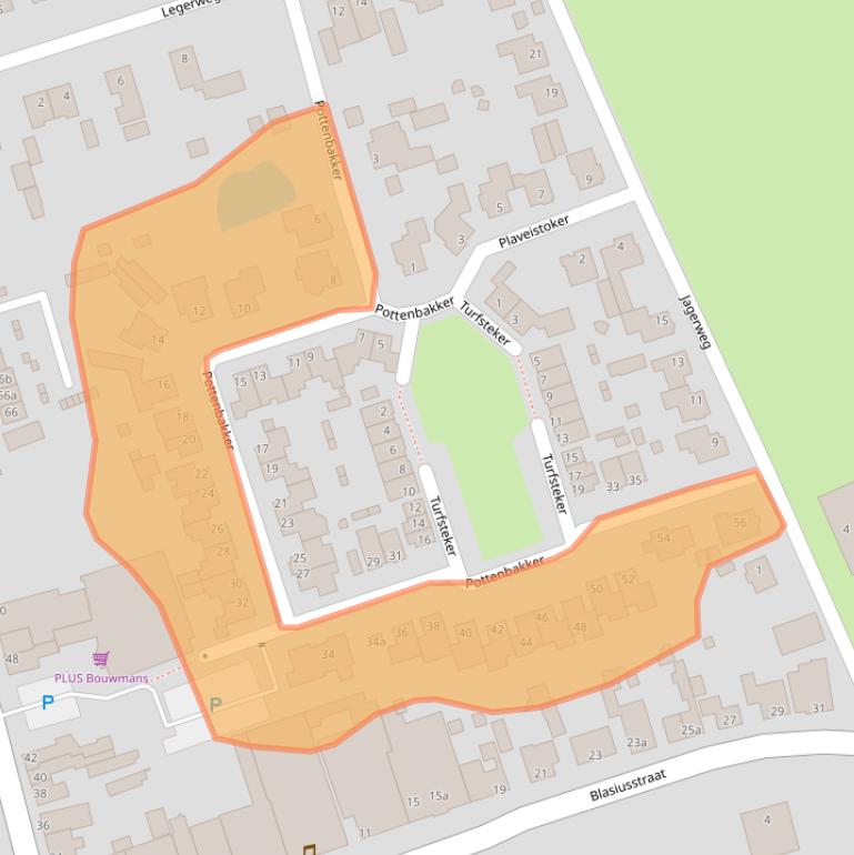 Kaart van postcodegebied 5754BJ.