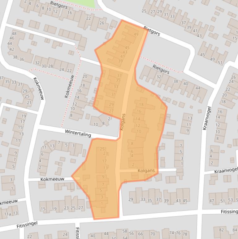 Kaart van postcodegebied 5754CS.