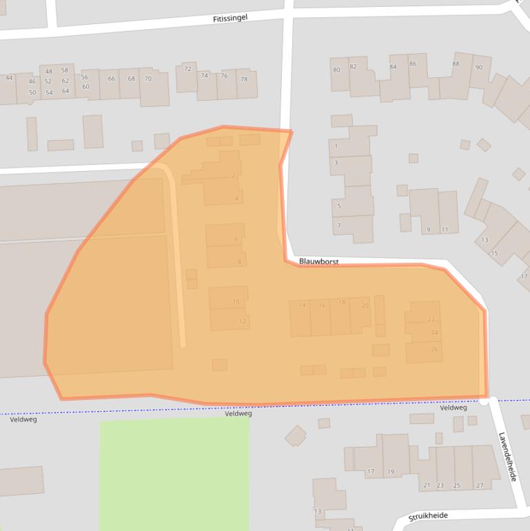 Kaart van postcodegebied 5754CX.