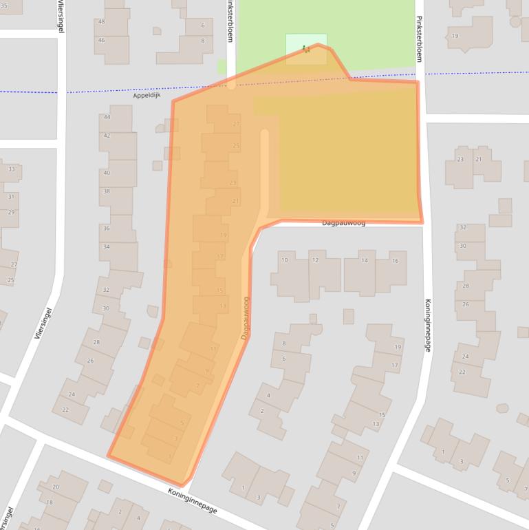 Kaart van postcodegebied 5754DN.