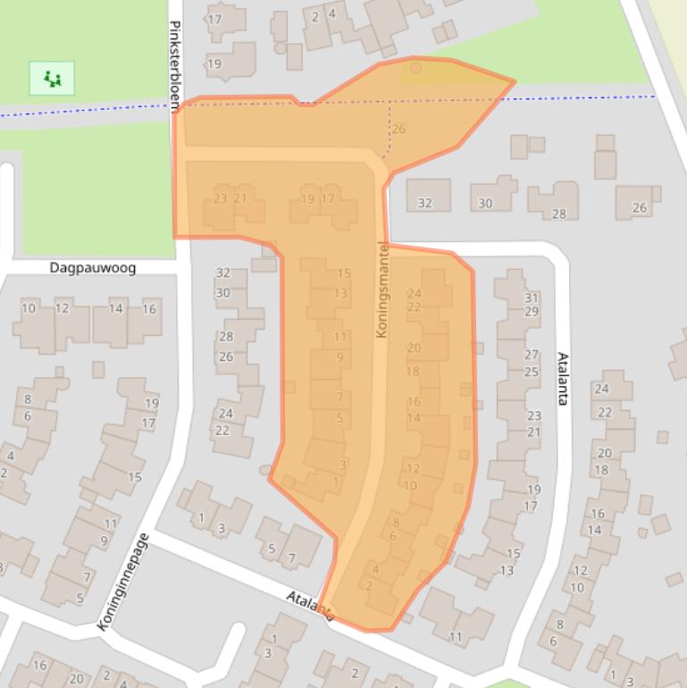 Kaart van postcodegebied 5754DX.