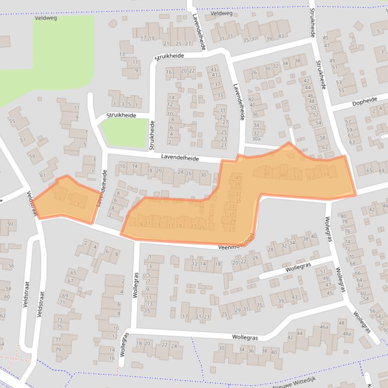 Kaart van postcodegebied 5754EK.
