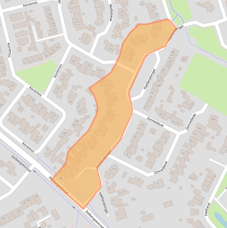 Kaart van postcodegebied 5754GA.