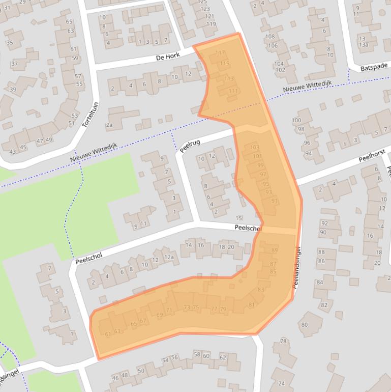 Kaart van postcodegebied 5754GB.