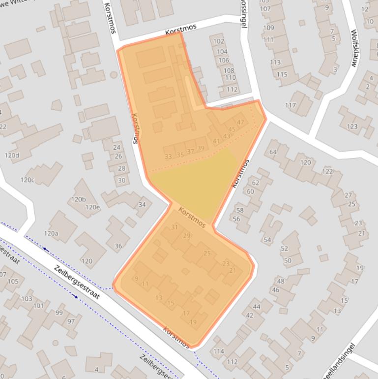 Kaart van postcodegebied 5754GJ.