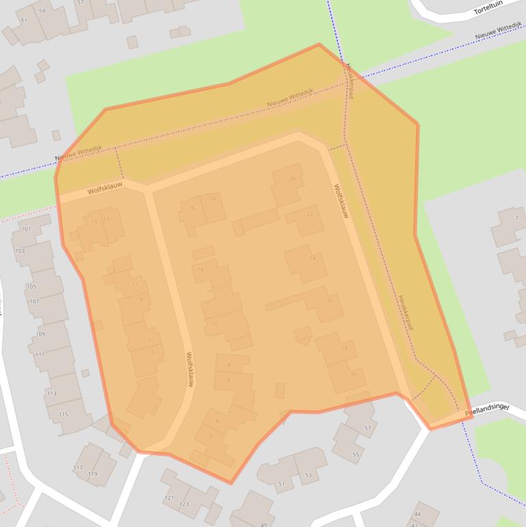 Kaart van postcodegebied 5754GL.